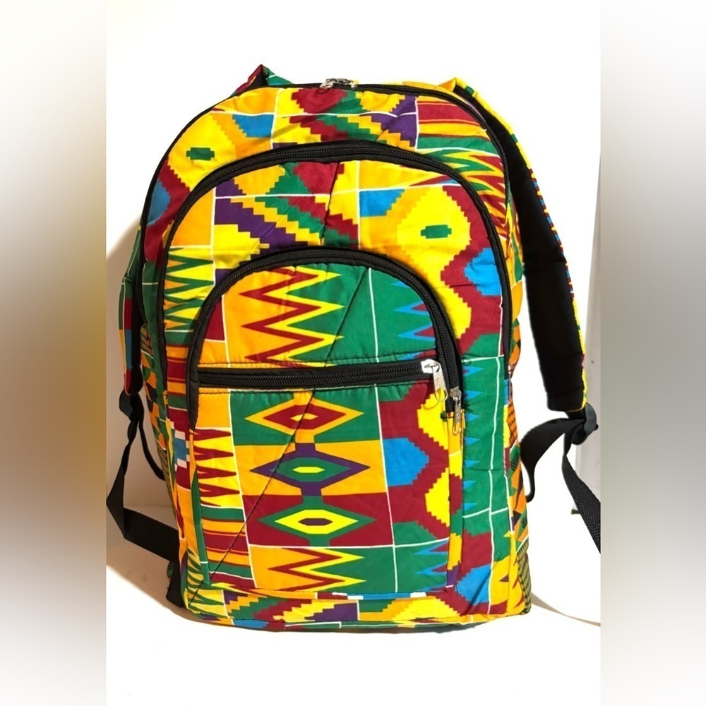 African ankara unisex handmade   
Colorful Geometric Pattern backpack